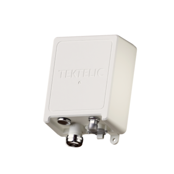 Tektelic KONA Enterprise gateway angled on a desk